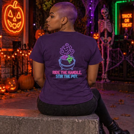 Color: Purple | Ride The Handle, Stir The Pot Women's Tee