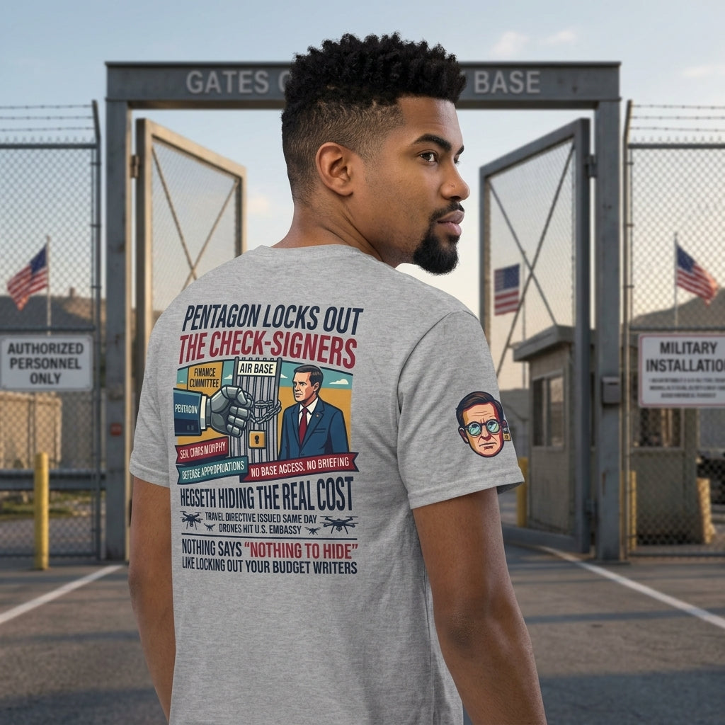 "Pentagon Locks Out The Check Signers" Premium Graphic Tee