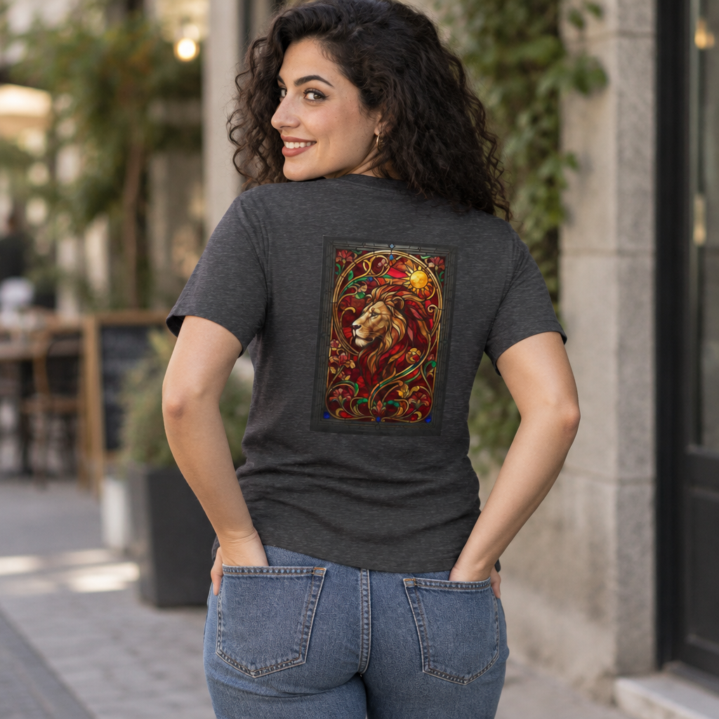 "Stained Glass Sign LEO" Women's Tee