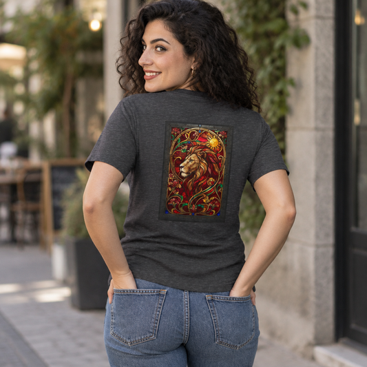 "Stained Glass Sign LEO" Women's Tee