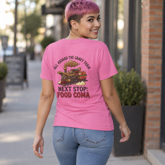 "Next Stop Food Coma" Women's Tee