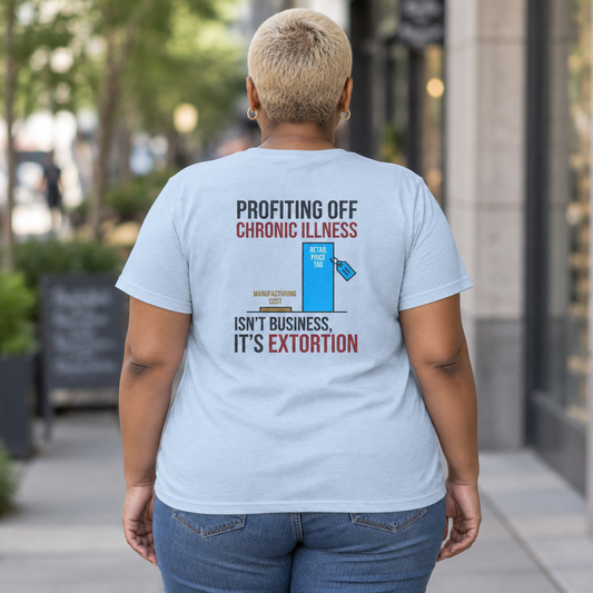 Color: Light Blue | Protest Series - Healthcare Is A Right Women's Tee