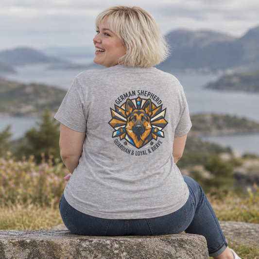 "German Shepherd Guardian Loyal Brave" Women's Tee
