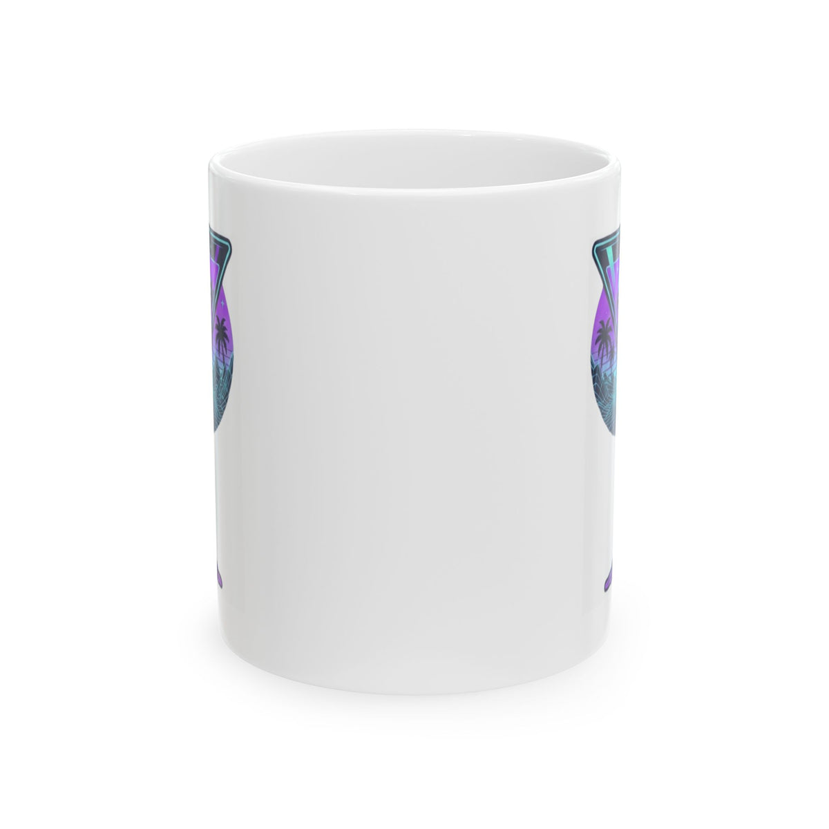 "Up All Night" White Ceramic Mug — Graphic