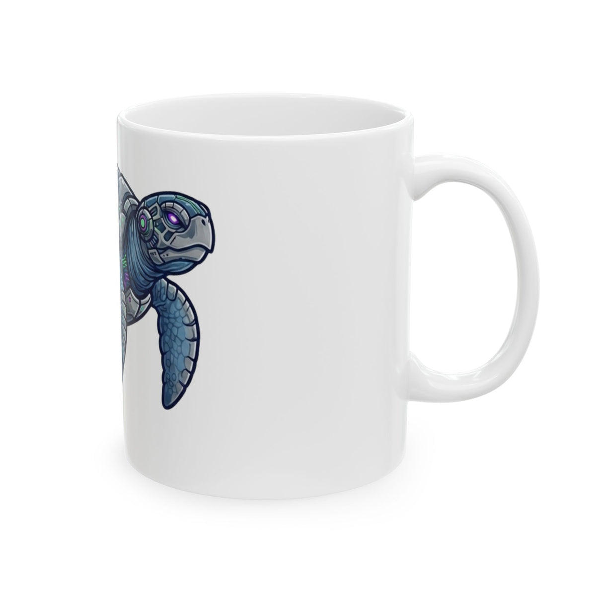 "Cyber Turtle" White Ceramic Mug