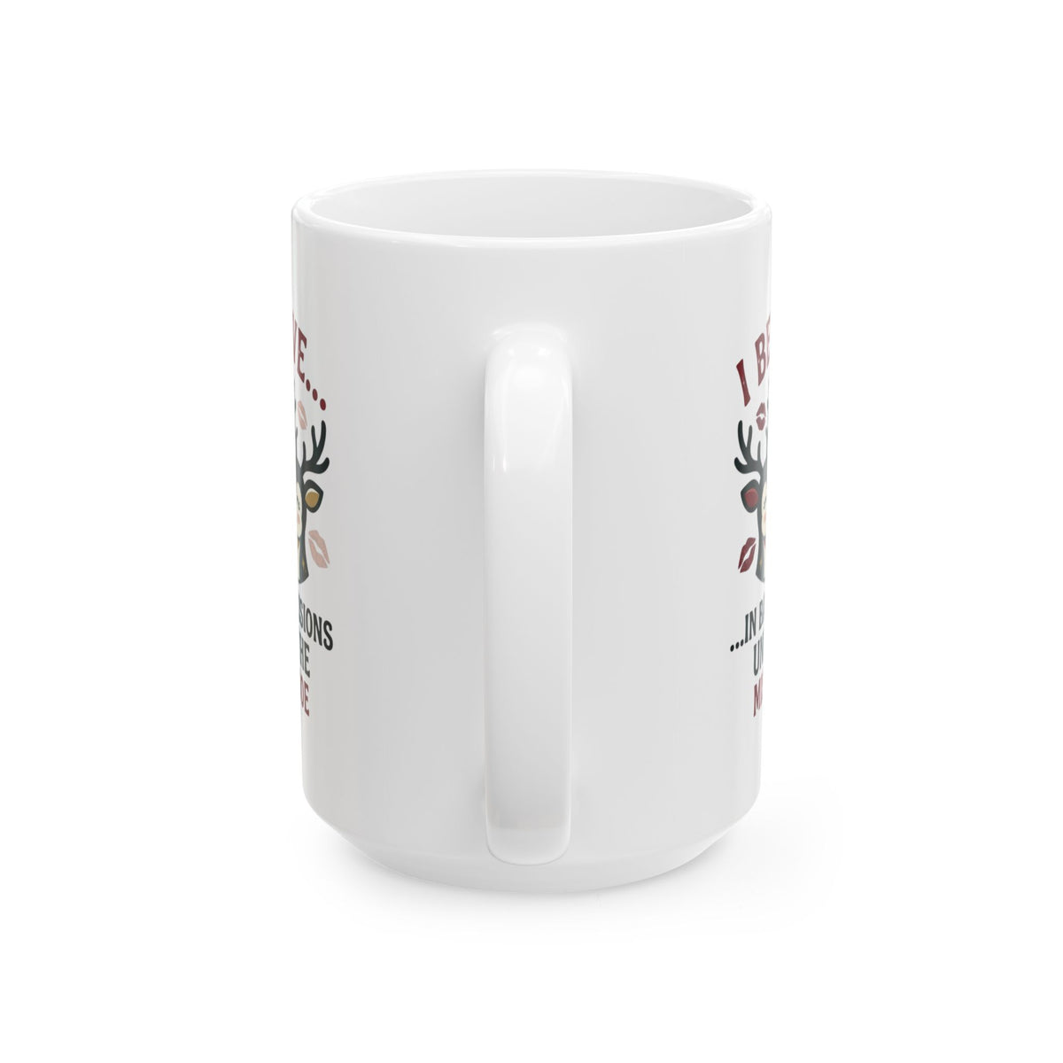 "Bad Decisions Under the Mistletoe" White Ceramic Mug