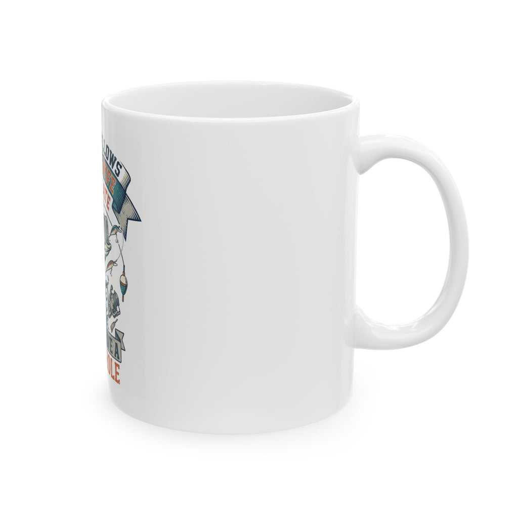 "Never Leave A Good Hole" White Ceramic Mug
