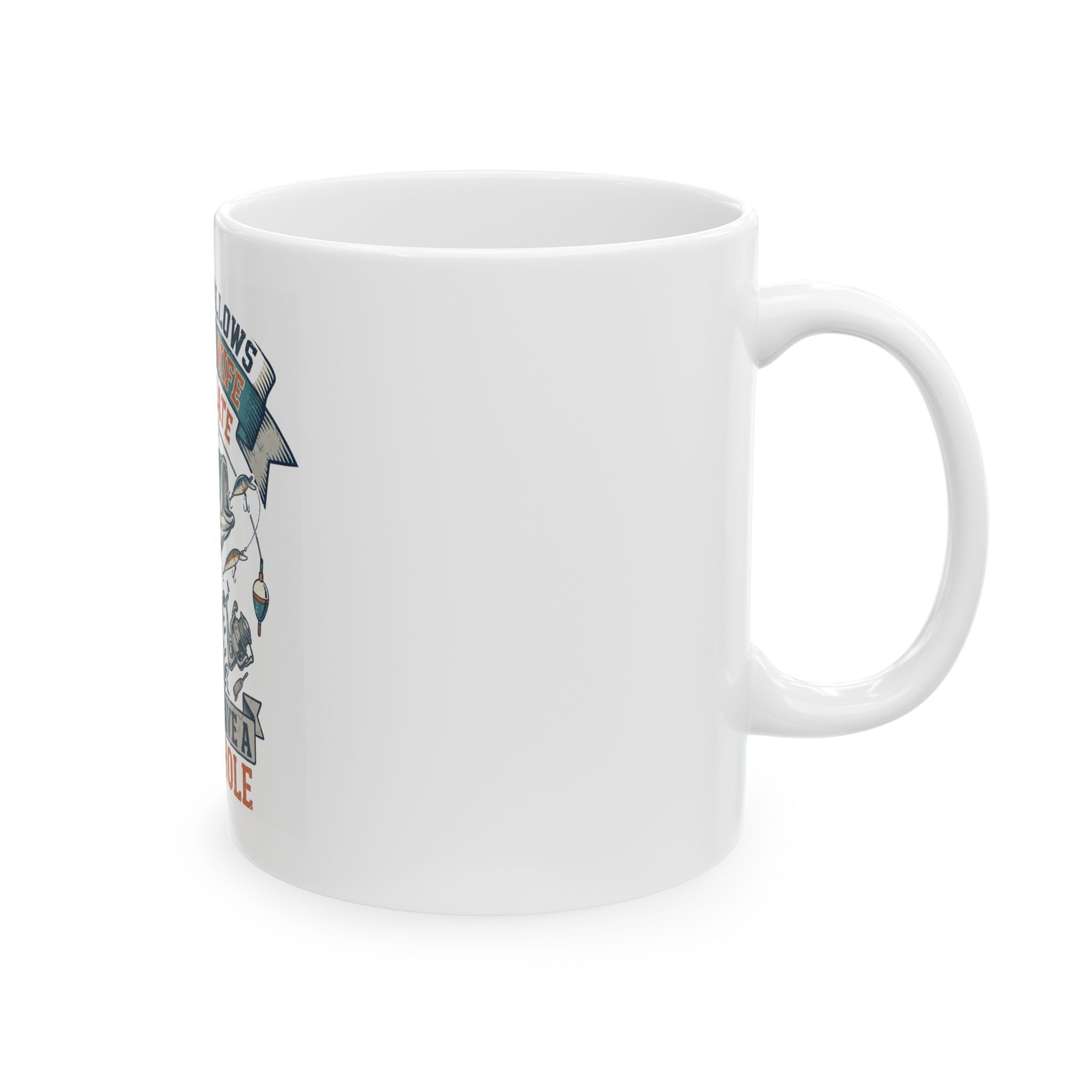 "Never Leave A Good Hole" White Ceramic Mug