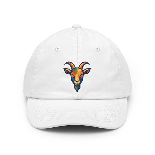 Color: White | Goat Credible Dad Hat — Graphic