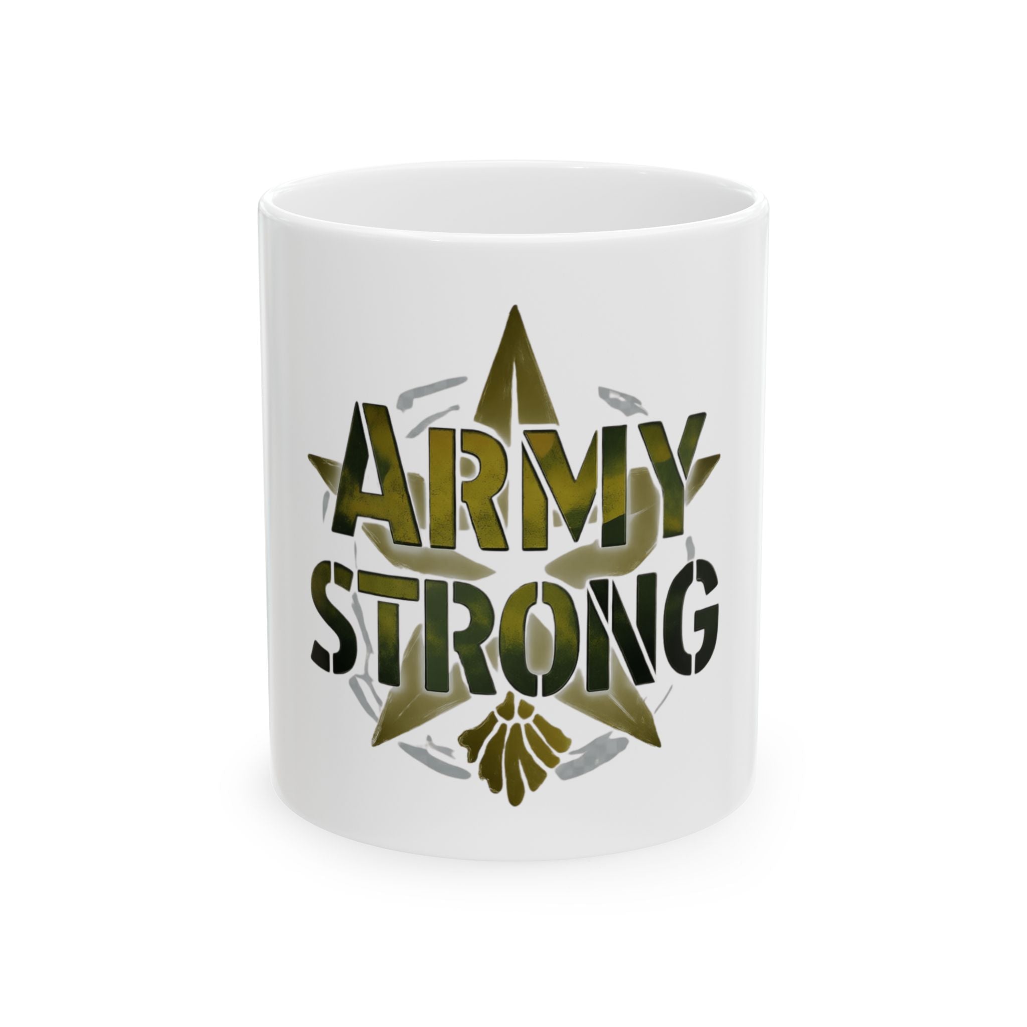 "Army Strong-2" White Ceramic Mug
