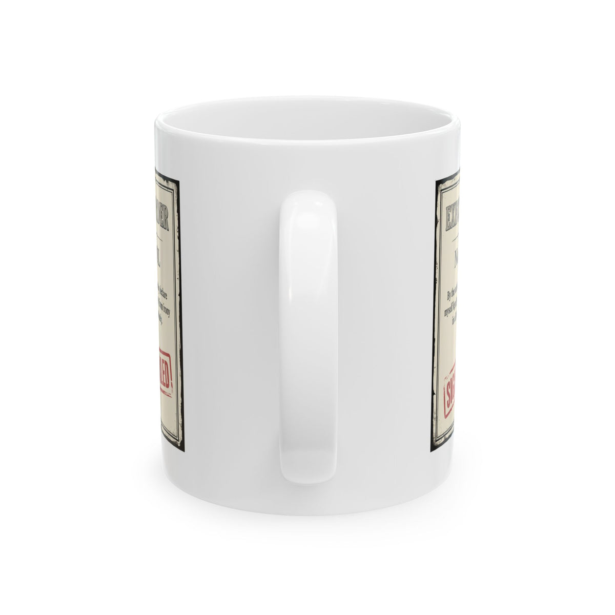 "Irony Free" White Ceramic Mug