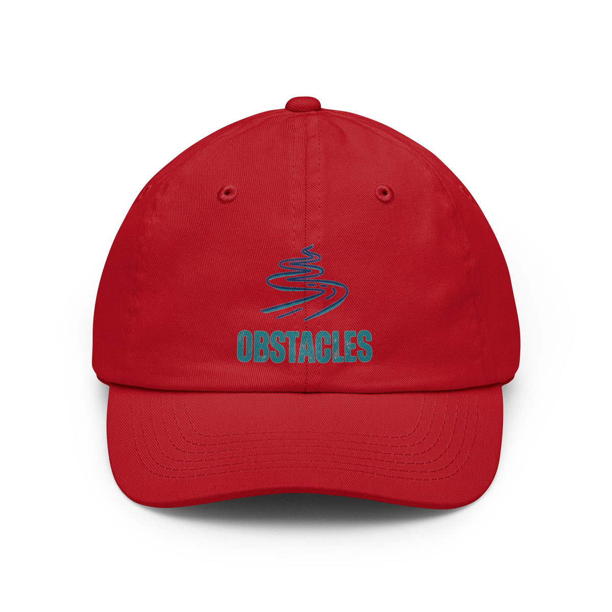 Color: Red | Life Is The Obstacles Dad Hat — Graphic