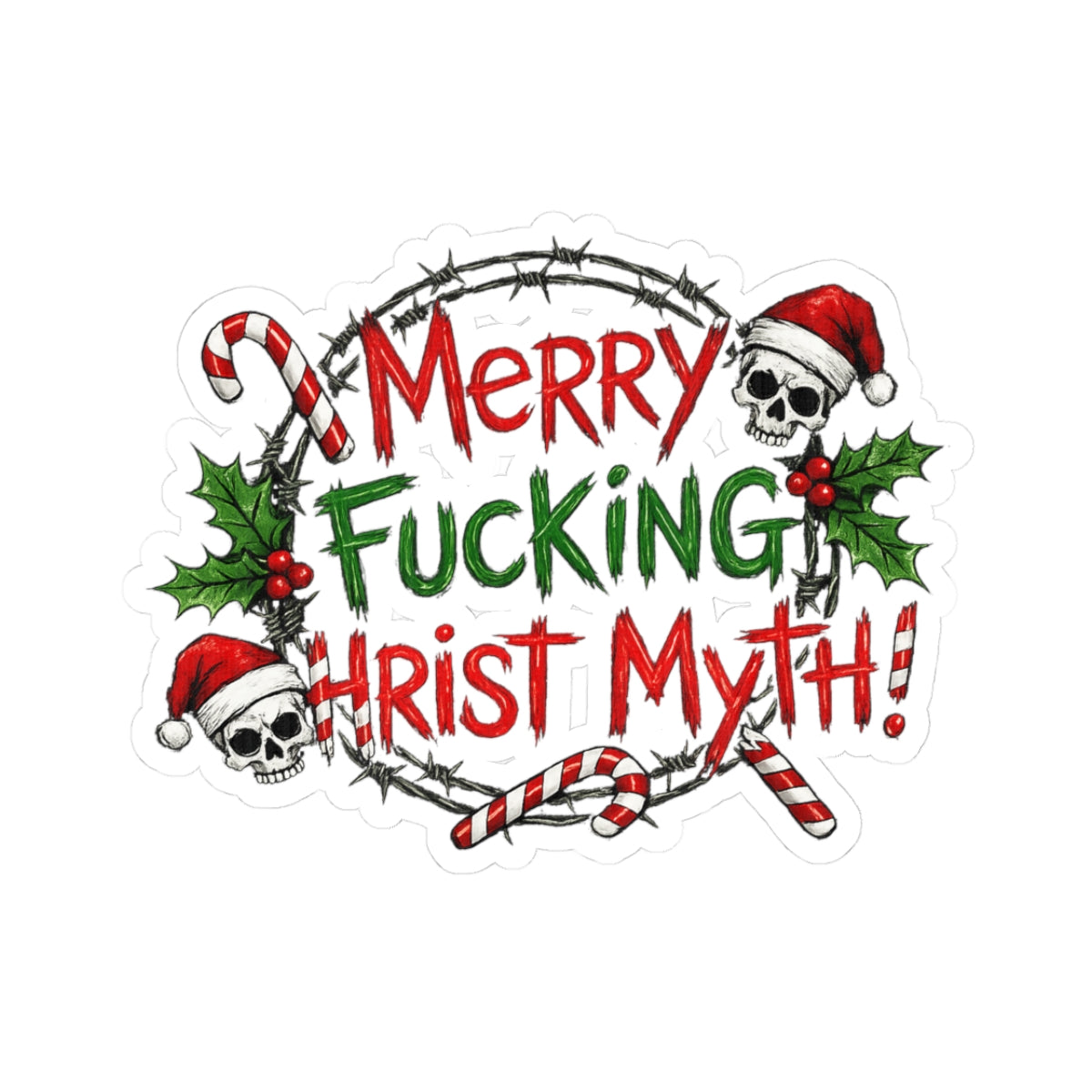 The Christ Myth Files | Kiss-Cut Sticker — AttitudeShirts