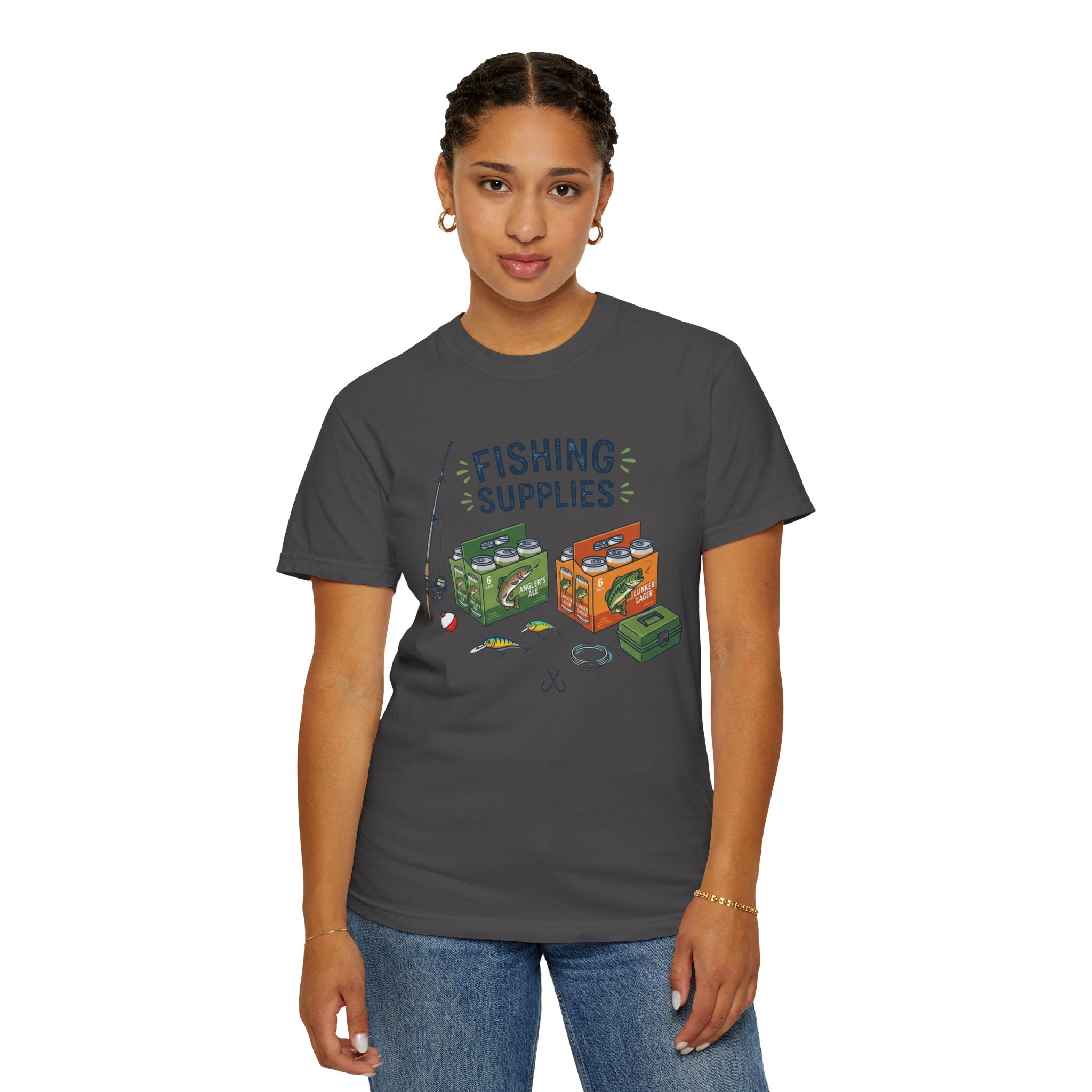 "Fishing Supplies" Unisex Garment-Dyed Tee
