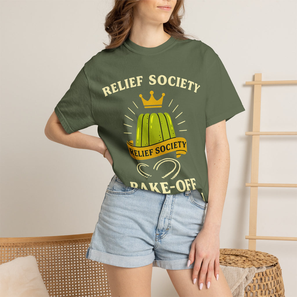 "Relief Society Bake-Off Champion" Unisex Garment-Dyed T-shirt