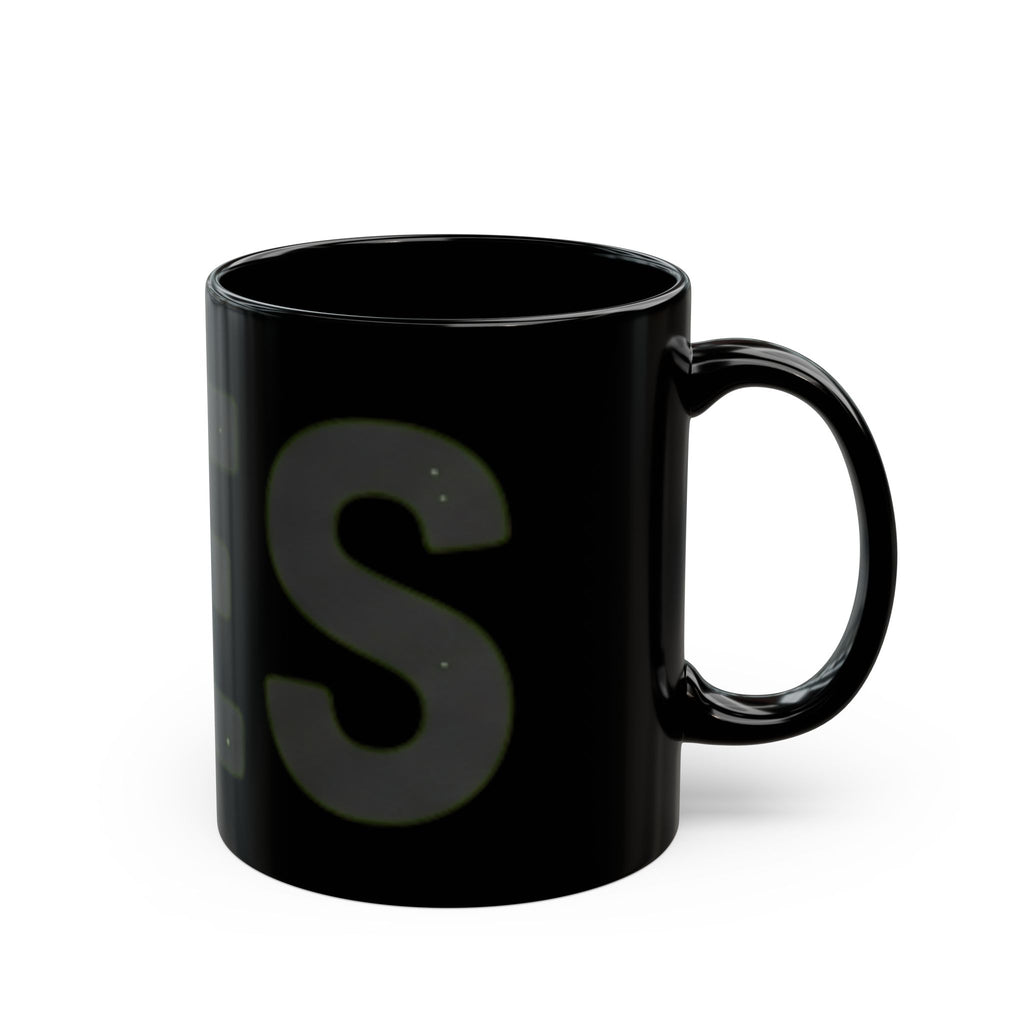 "Just Say Yes" Black Ceramic Mug — Graphic