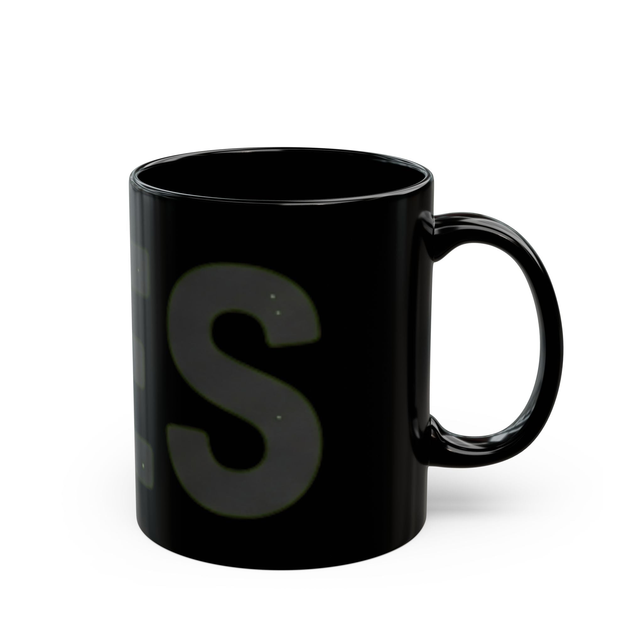 "Just Say Yes" Black Ceramic Mug — Graphic