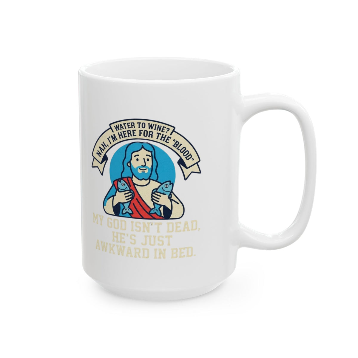 "Good Book Series Not Dead Awkward In Bed" White Ceramic Mug