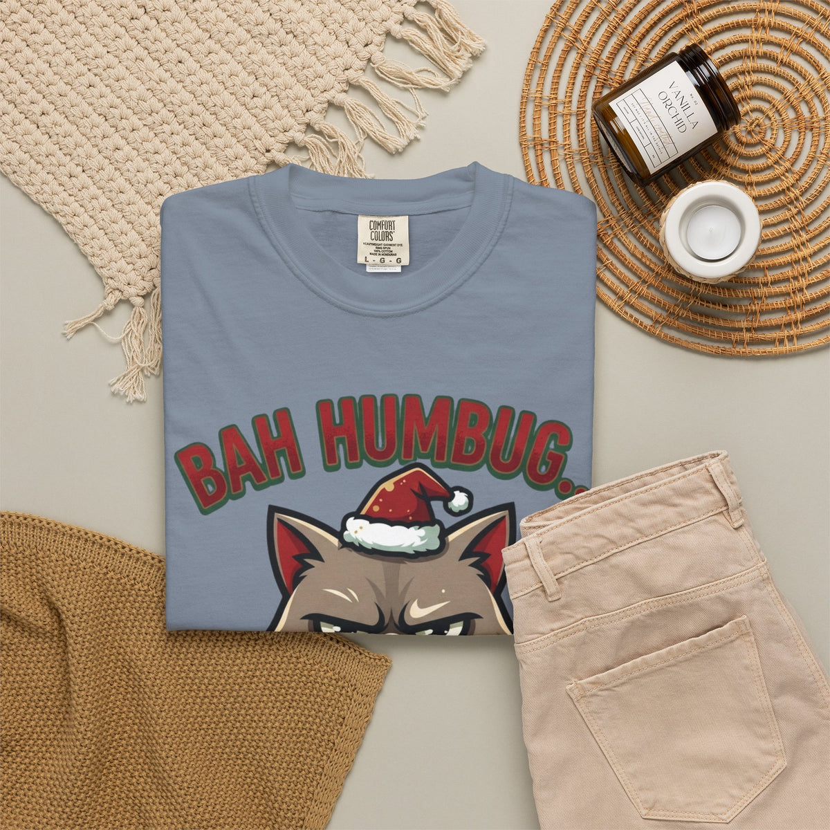 "Bah Humbug" Unisex Garment-Dyed Tee