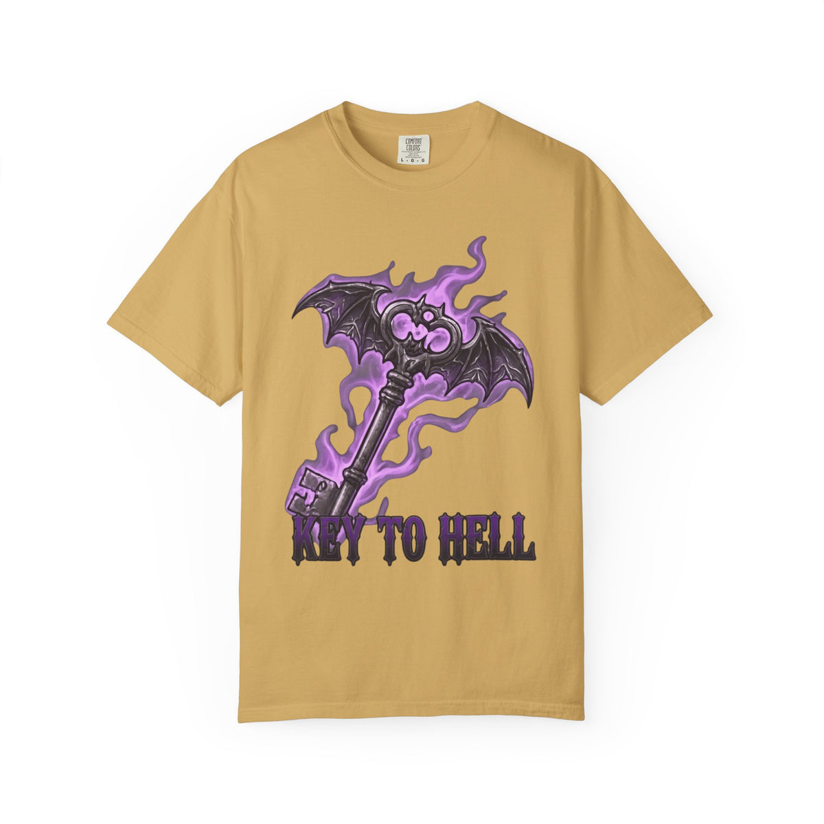 Color: Mustard | Skeleton Key Unisex Garment-Dyed Tee