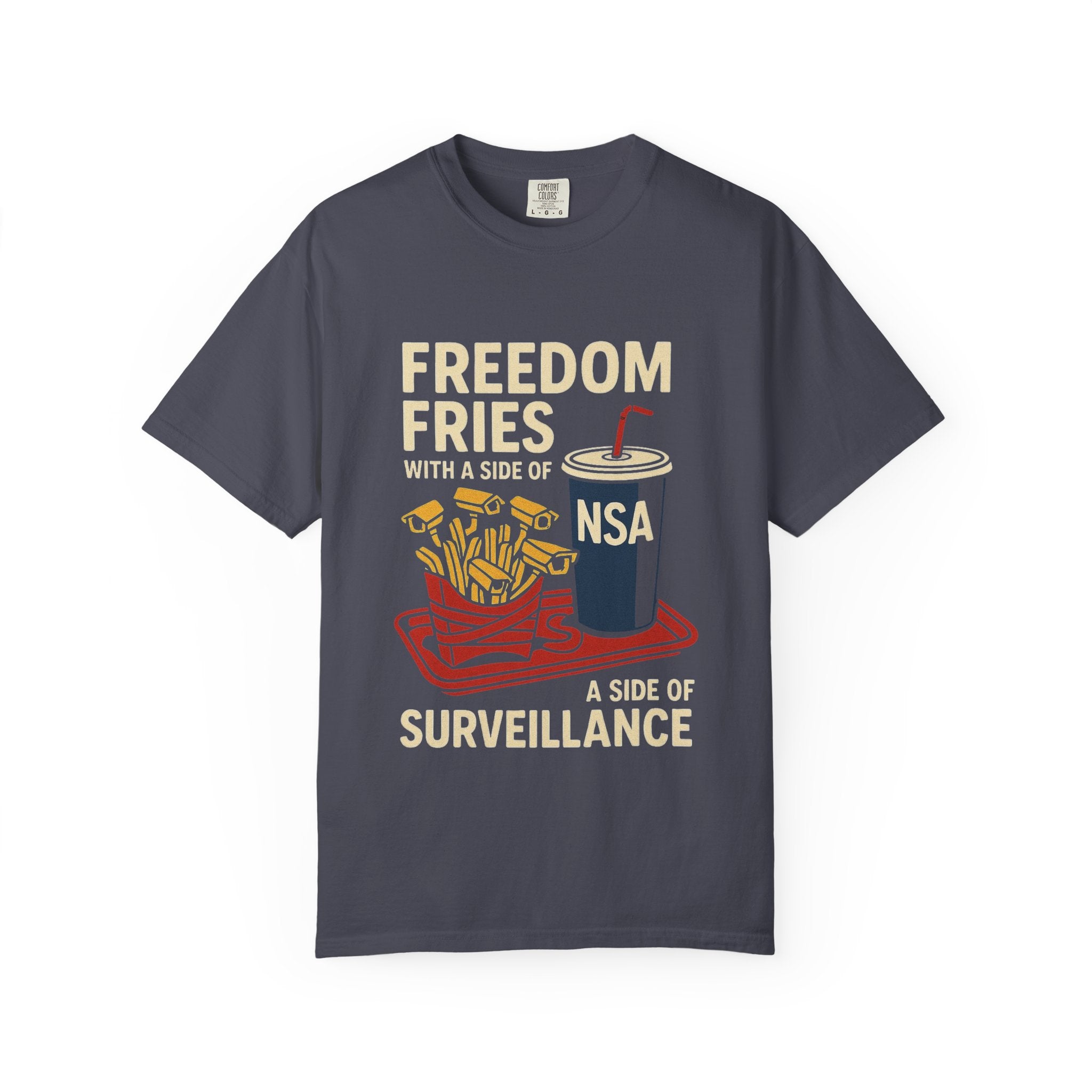 "Freedom Fries (With Extra Eyes)" Unisex Garment-Dyed T-shirt
