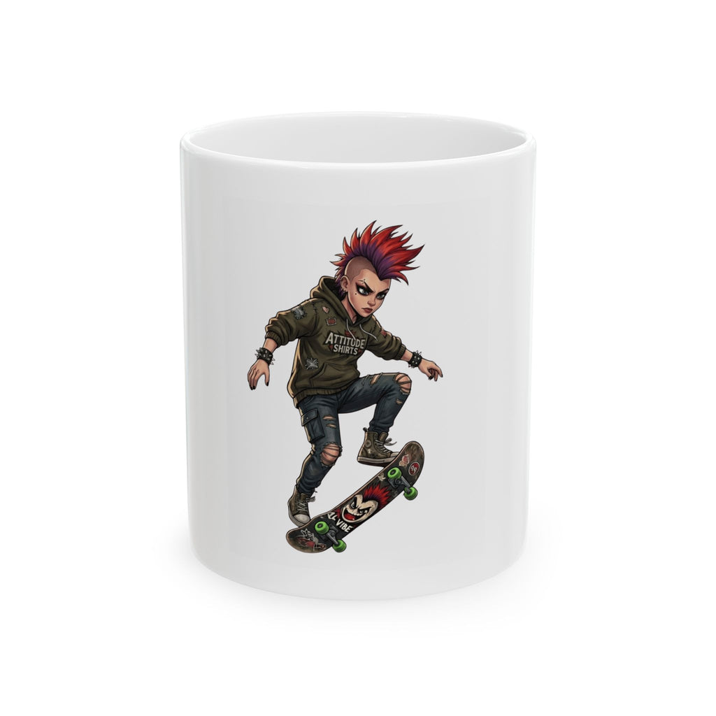 "Riot" White Ceramic Mug