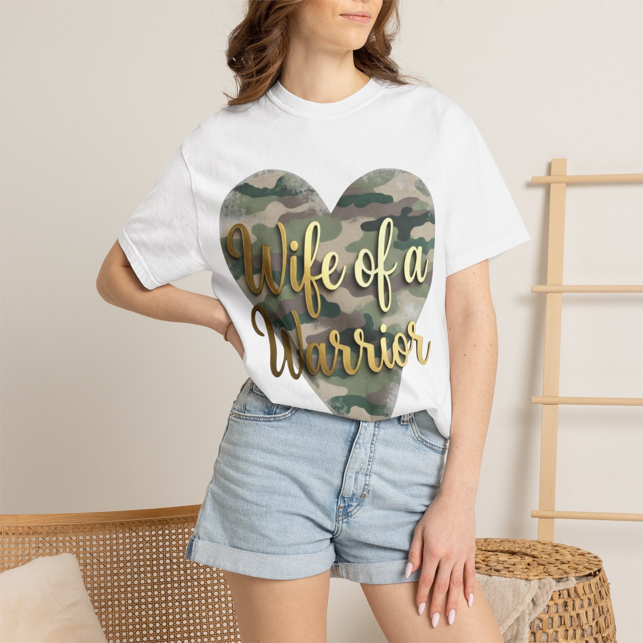 "Wife of a Warrior" Unisex Garment-Dyed T-shirt