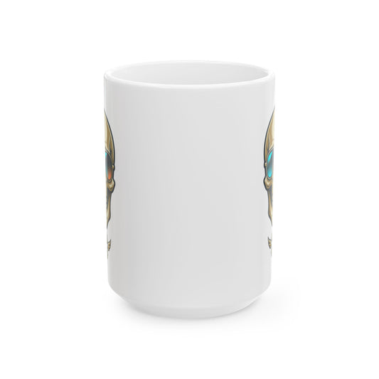 "Bad to the Bone Marrow" White Ceramic Mug — Graphic