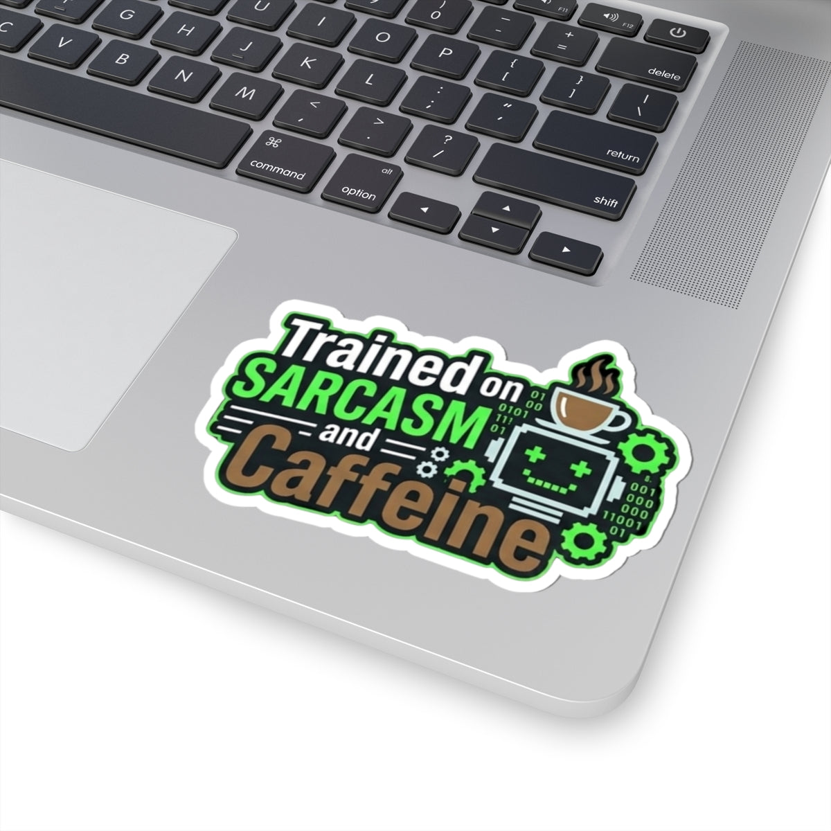 "Trained on Sarcasm" Sticker — Main