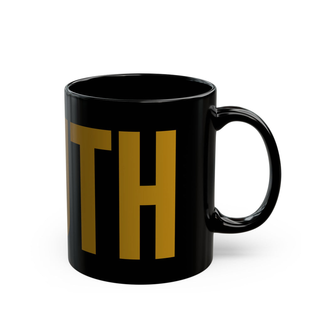 "Trump Honest Truth" Black Ceramic Mug — Graphic