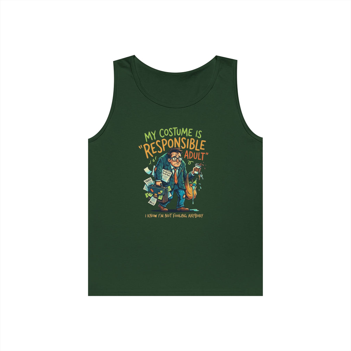 Color: Forest Green | Responsible Adult Costume Tank Top