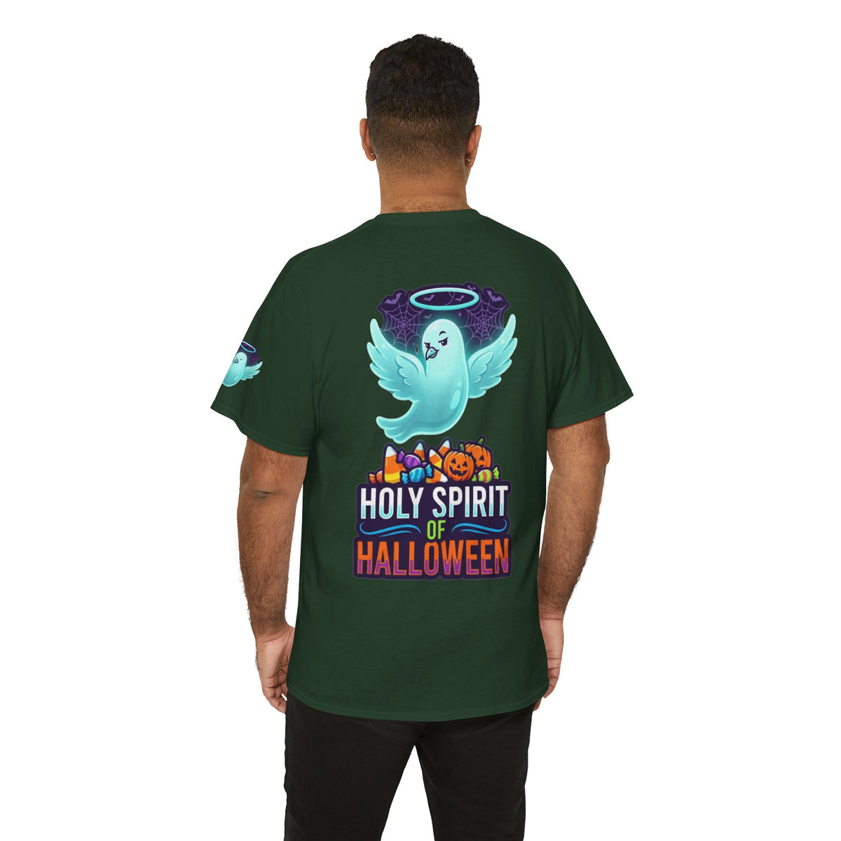 Color: Forest Green | Holy Spirit of Halloween Premium Graphic Tee