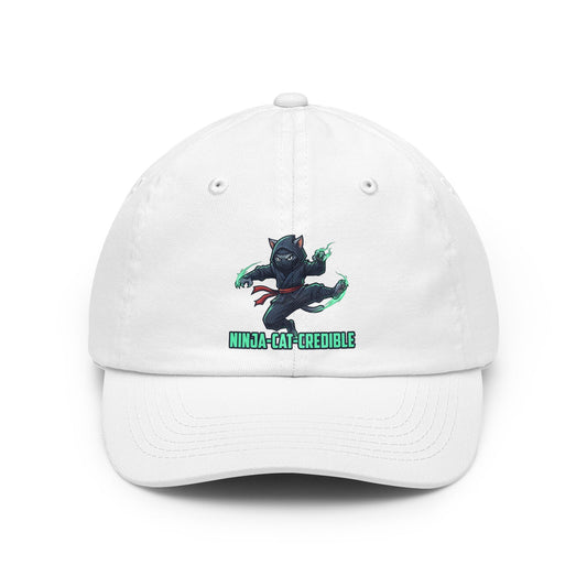 Color: White | Ninja Cat Credible Dad Hat