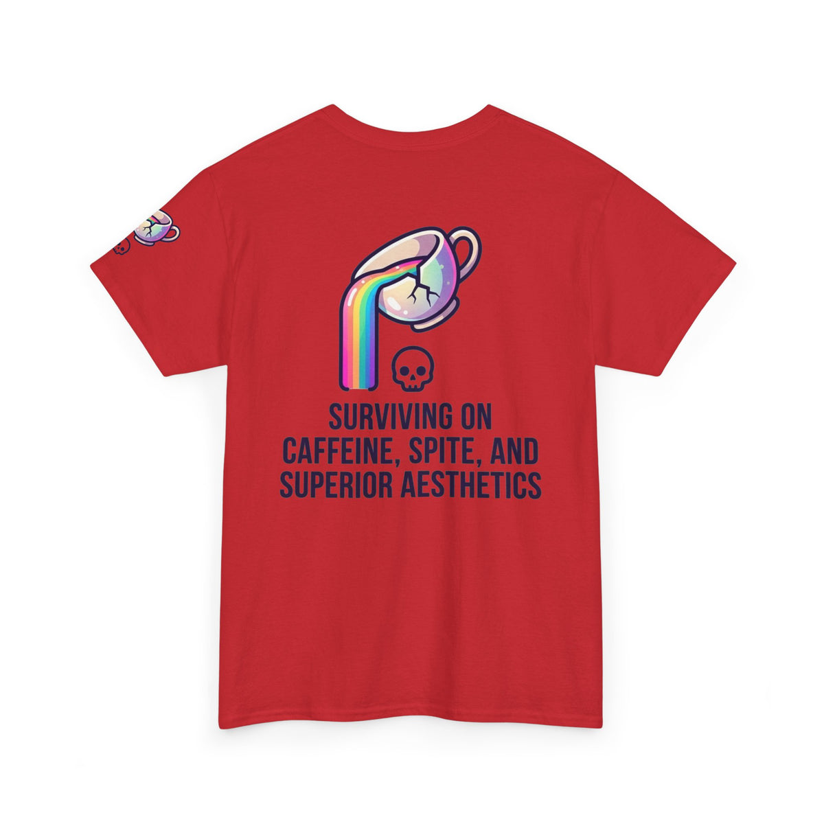 "Surviving on Caffeine Spite and Superior Aesthetics" Premium Graphic Tee