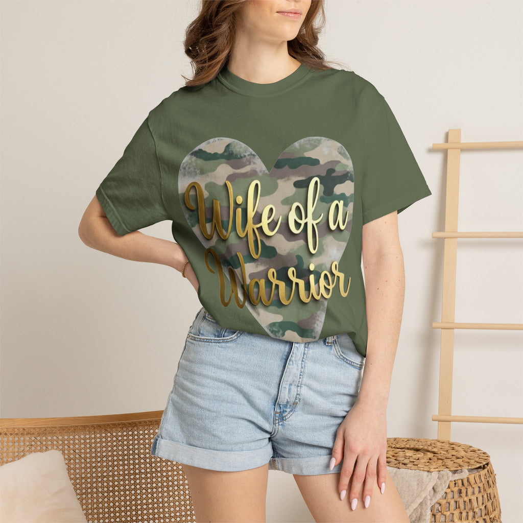 "Wife of a Warrior" Unisex Garment-Dyed T-shirt