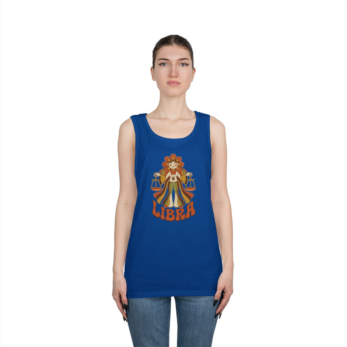 "Retro Mascot Groovy Libra" Tank Top