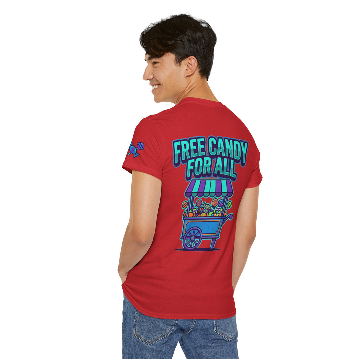 Color: Red | Free Candy For All Premium Graphic Tee