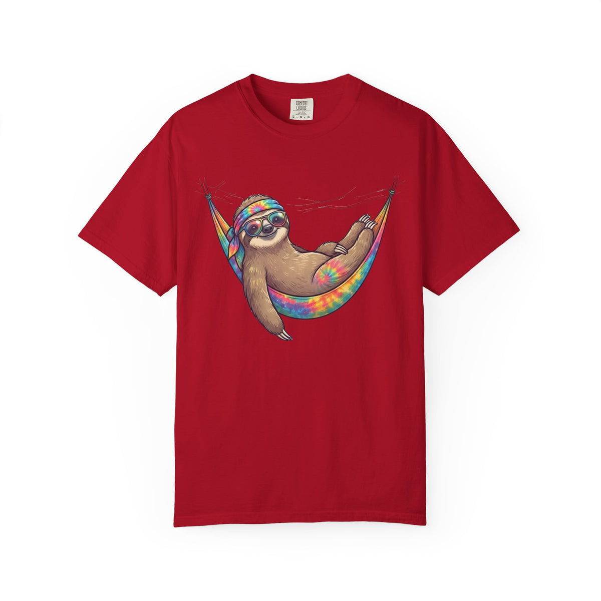 "Hippy Sloth" Unisex Garment-Dyed Tee