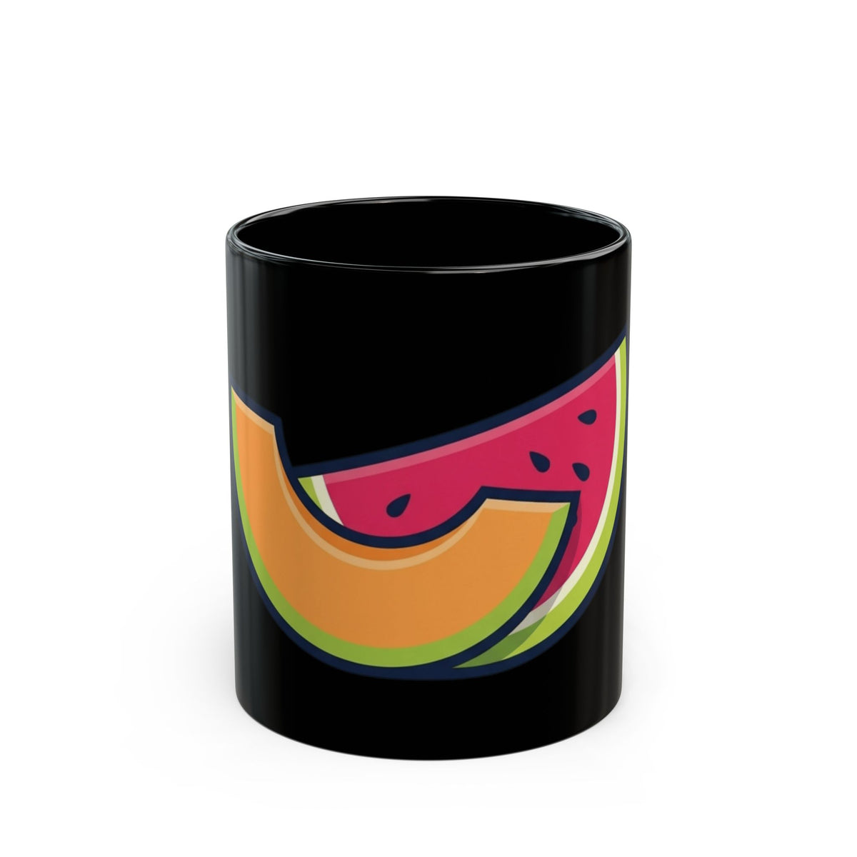 "Big Sweet and Heavy" Black Ceramic Mug — Graphic