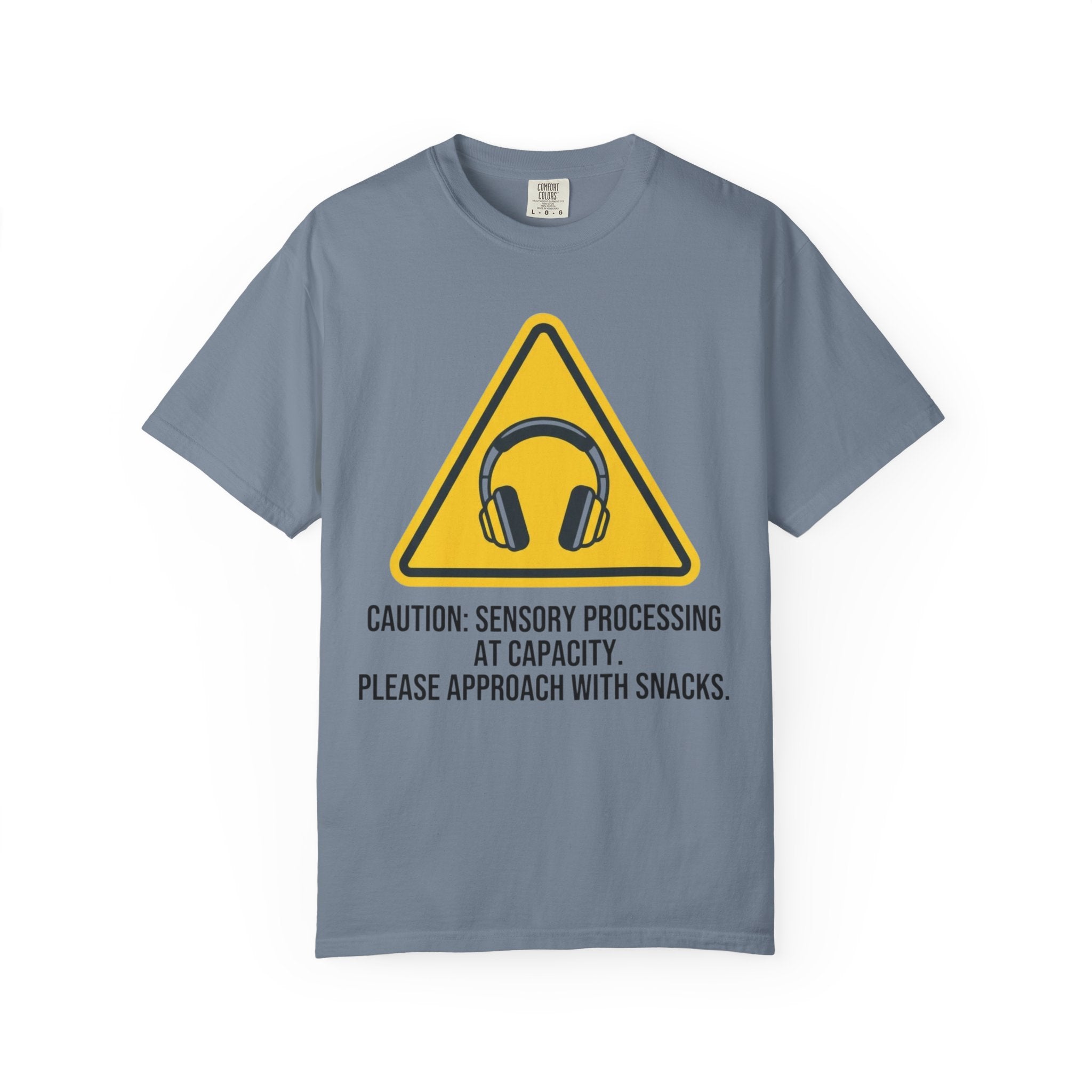 "Sensory At Capacity" Unisex Garment-Dyed Tee
