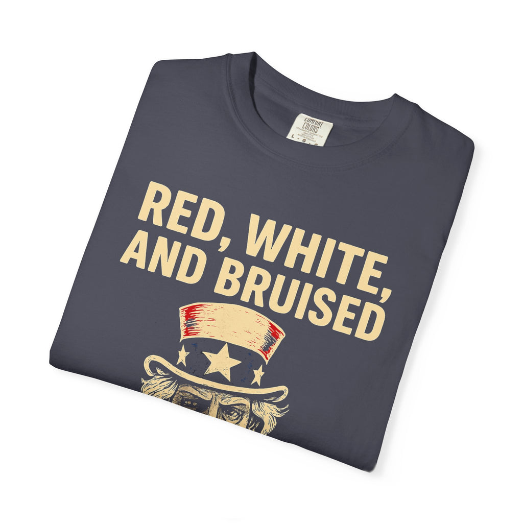 "RED, WHITE, AND BRUISED" Unisex Garment-Dyed T-shirt