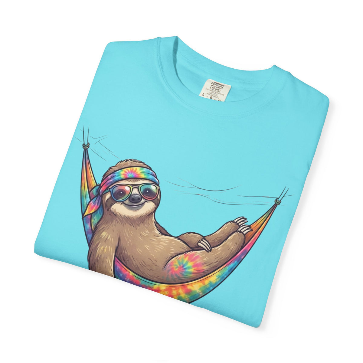 "Hippy Sloth" Unisex Garment-Dyed Tee
