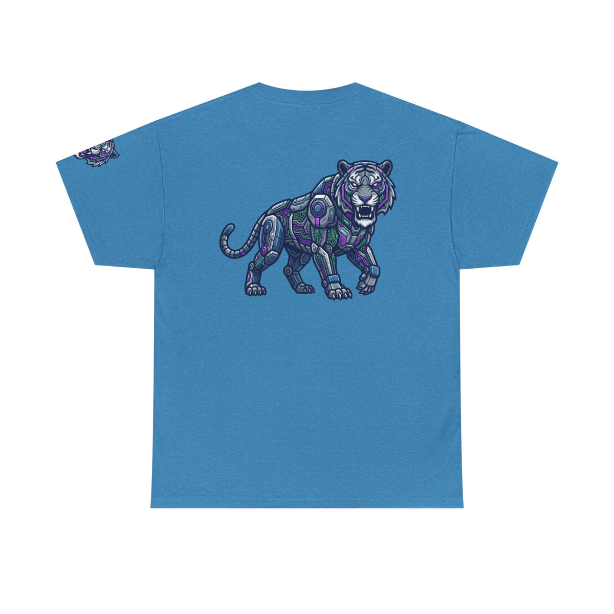 Color: Heather Sapphire | Cyber Tiger Premium Graphic Tee