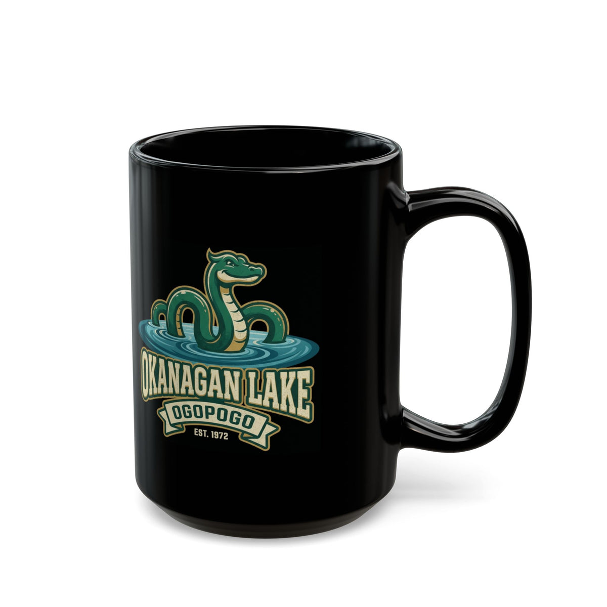 "Ogopogo (Canada)" Black Ceramic Mug