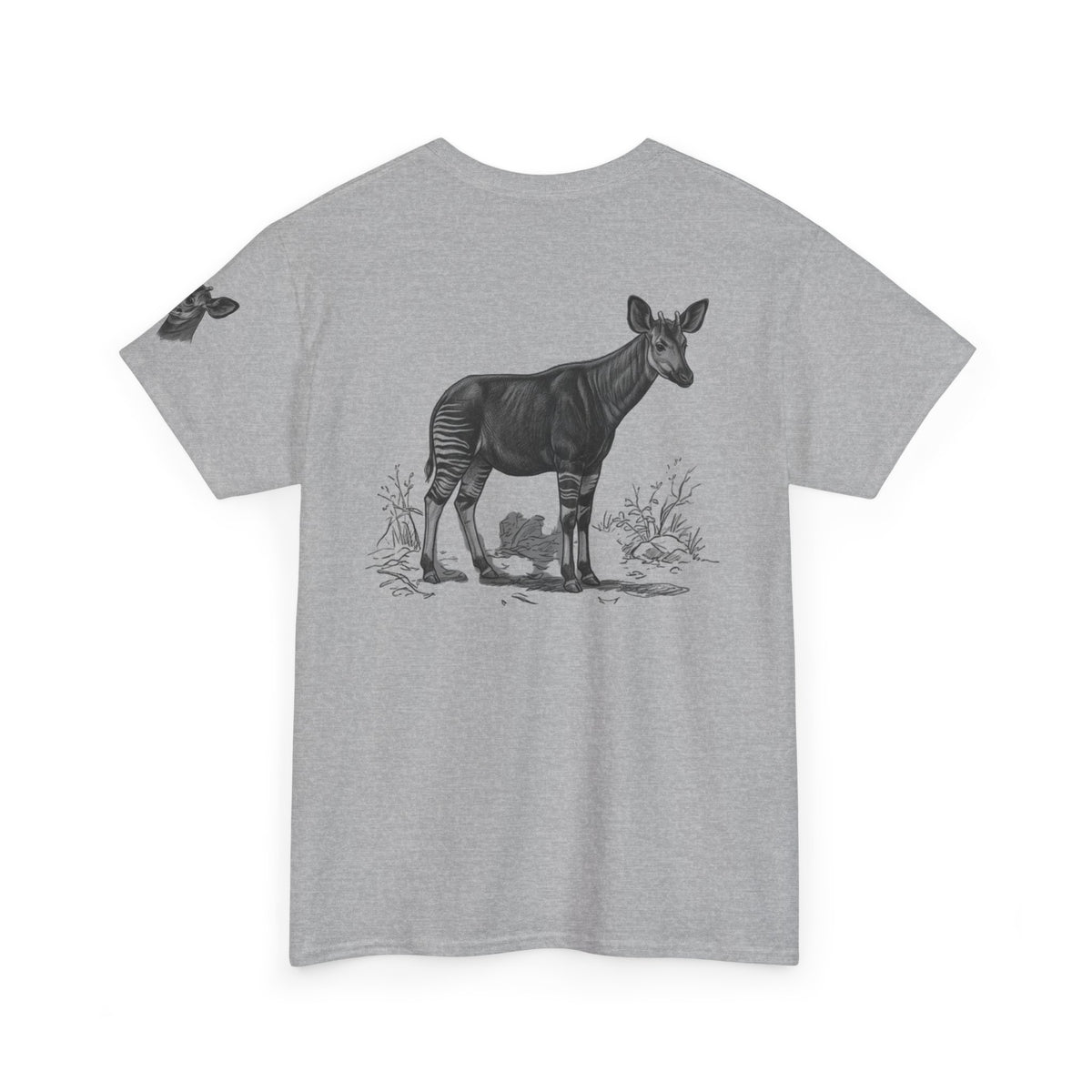 "Pencil Sketch Art Okapi" Premium Graphic Tee