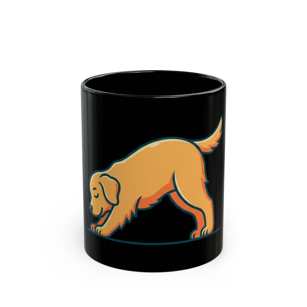 "Dog CALM" Black Ceramic Mug — Graphic