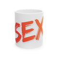 "Built for Sex" White Ceramic Mug — Graphic
