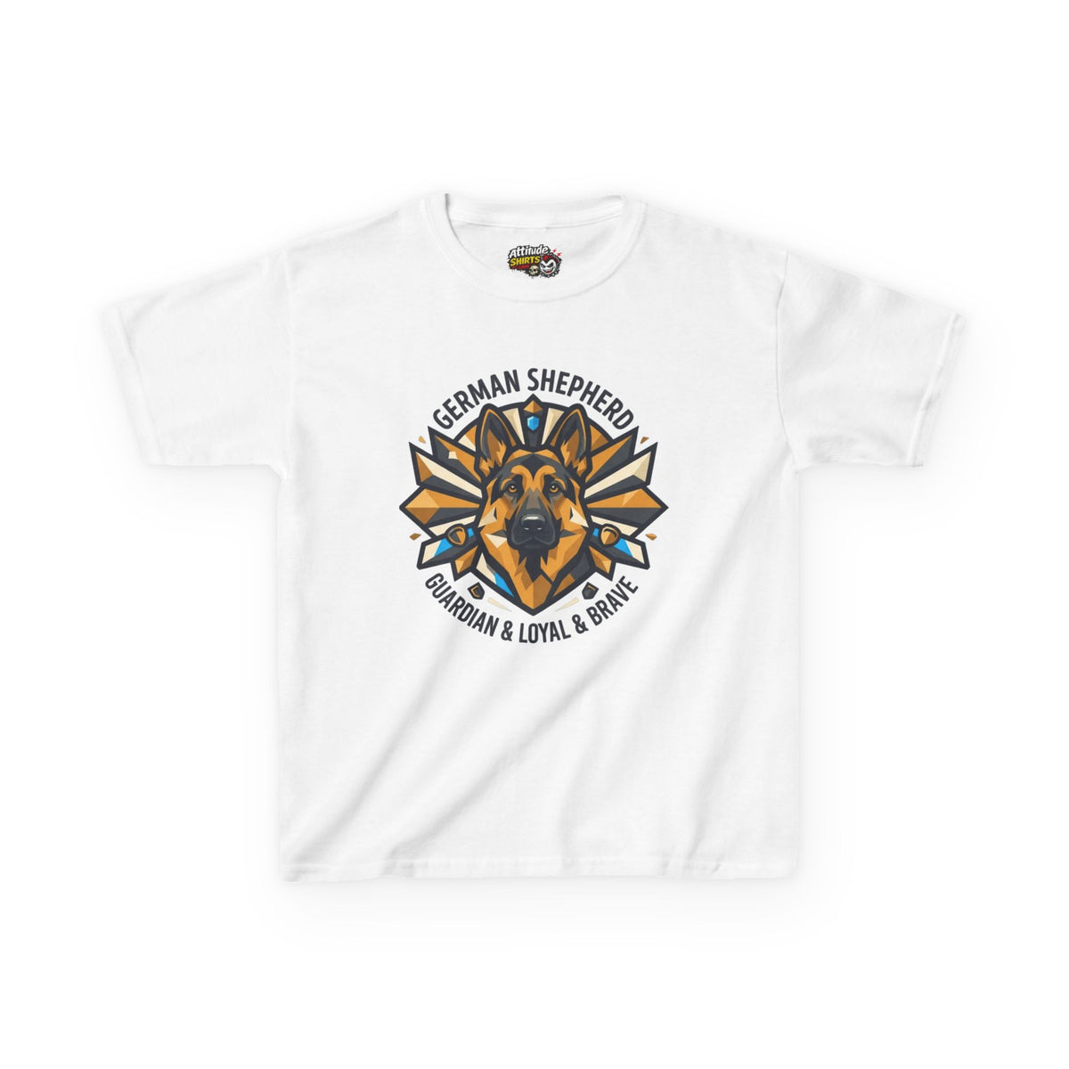 "German Shepherd Guardian Loyal Brave" Kids Tee