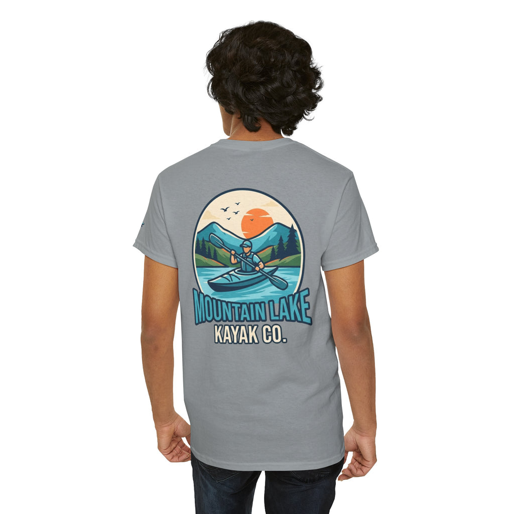 "Mountain Lake Kayak" Premium Graphic Tee