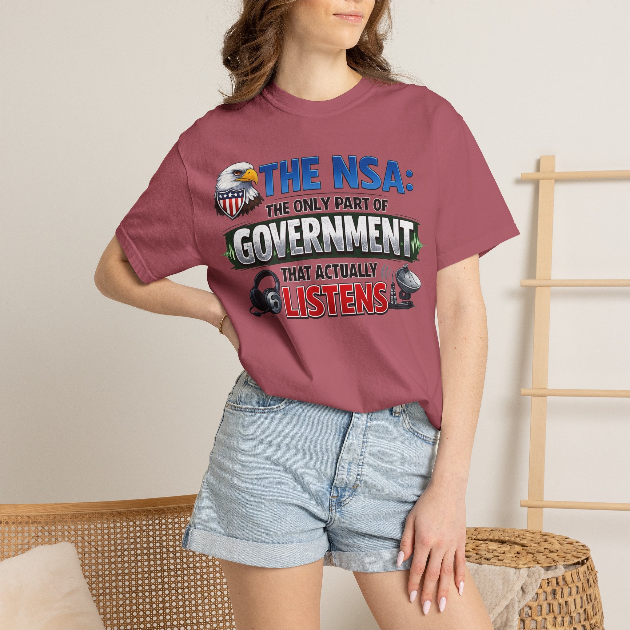 "Finally, Someone Who Cares (Sort Of)" Unisex Garment-Dyed T-shirt